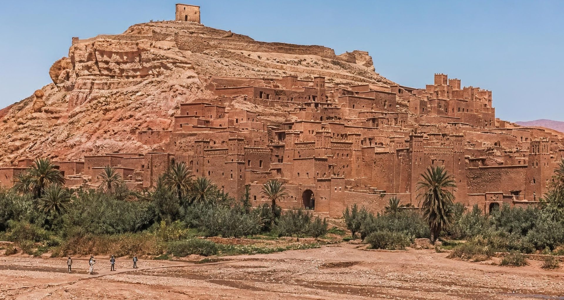 Earthen towers and defensive walls of Ait Ben Haddou in southern Morocco