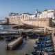 Essaouira medina ramparts, fishing port and Atlantic coast in Morocco